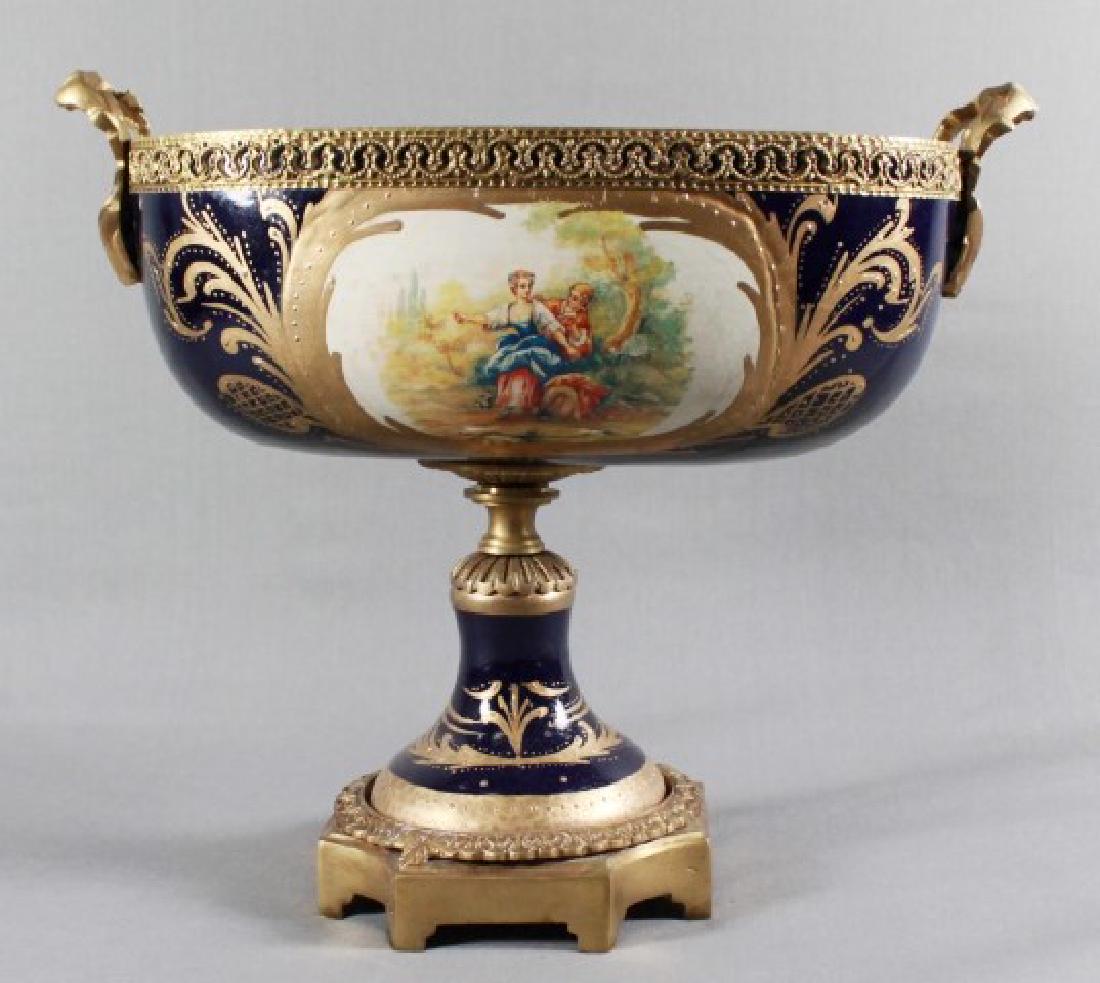 SEVRES Style Center Compote. Size H: 14" W: 16" (1 of 10)