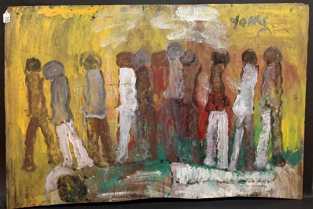 Purvis Young (AMERICAN, 1943–2010) Paint on Plywood (1 of 7)