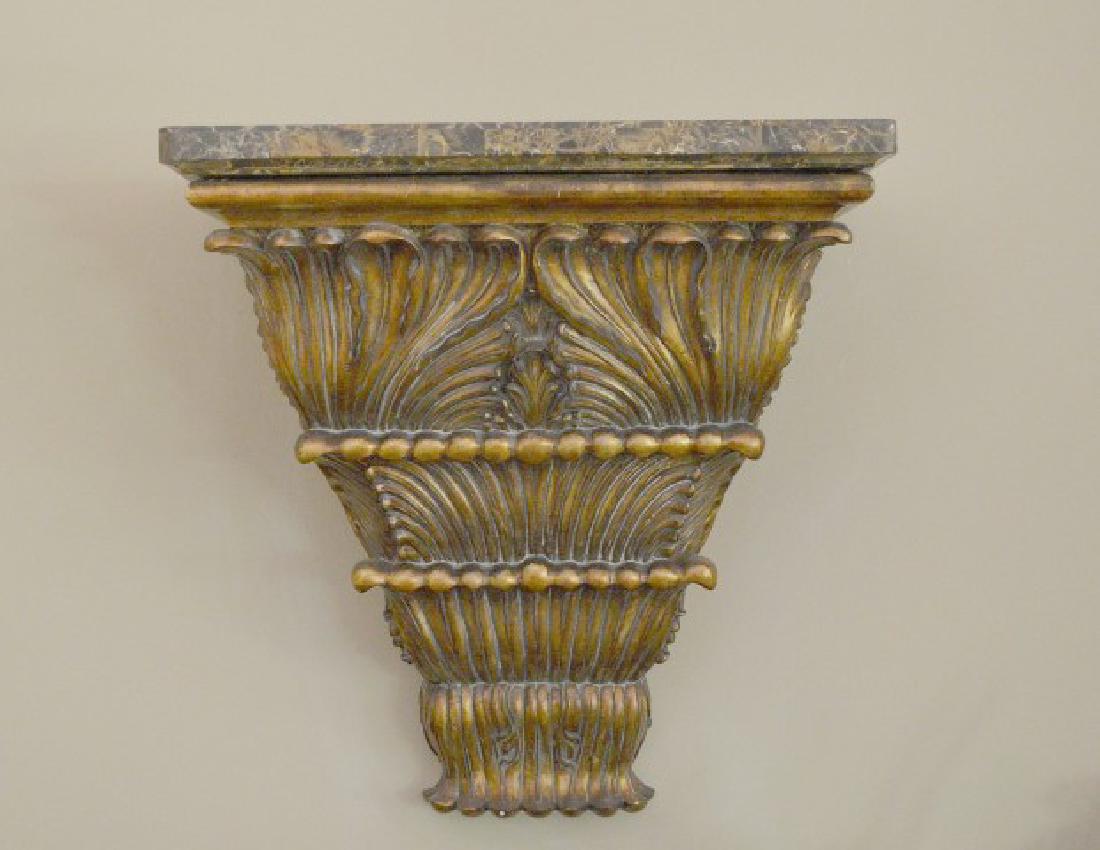 Maitland Smith Gilded Rococo Style Bracket with tiled (1 of 3)