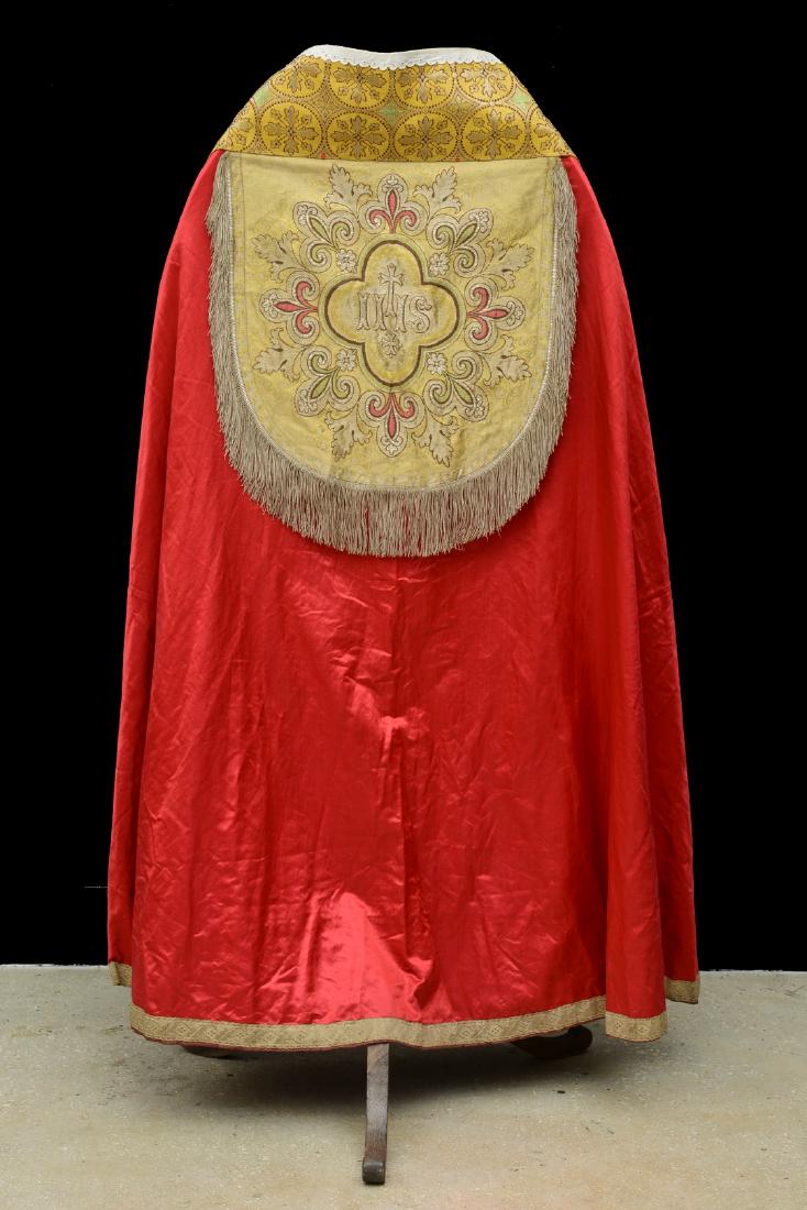 Antique French Liturgical Vestment "Pluviale" or Cope.