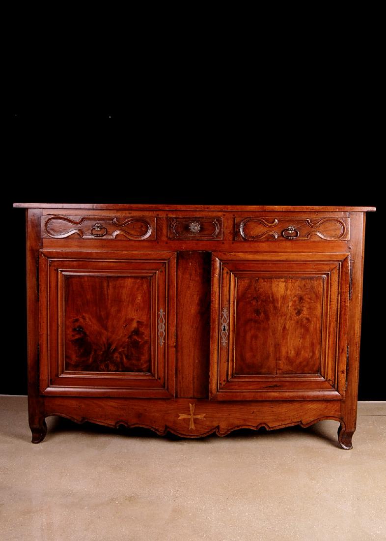 French Antique Walnut Buffet from Burgundy Region, (1 of 5)