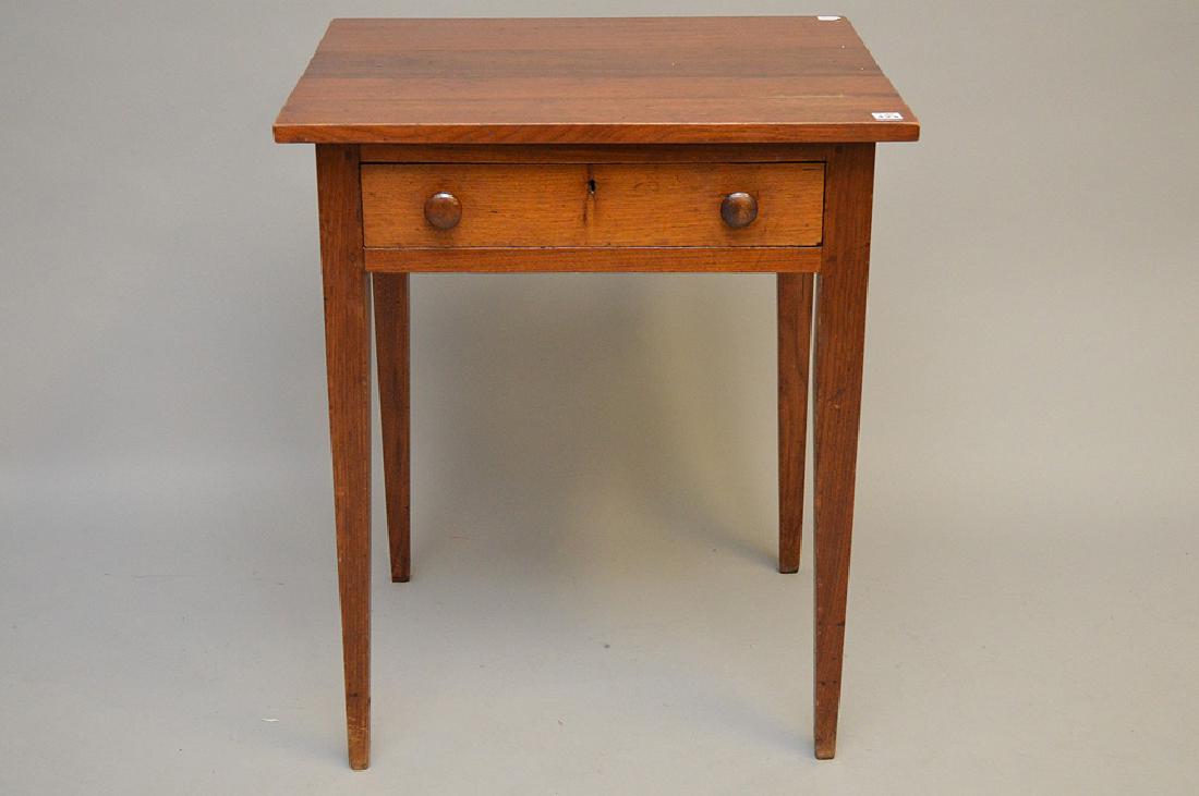 19th c. cherry single drawer stand, 29"h x 24"w x 21"d (1 of 4)