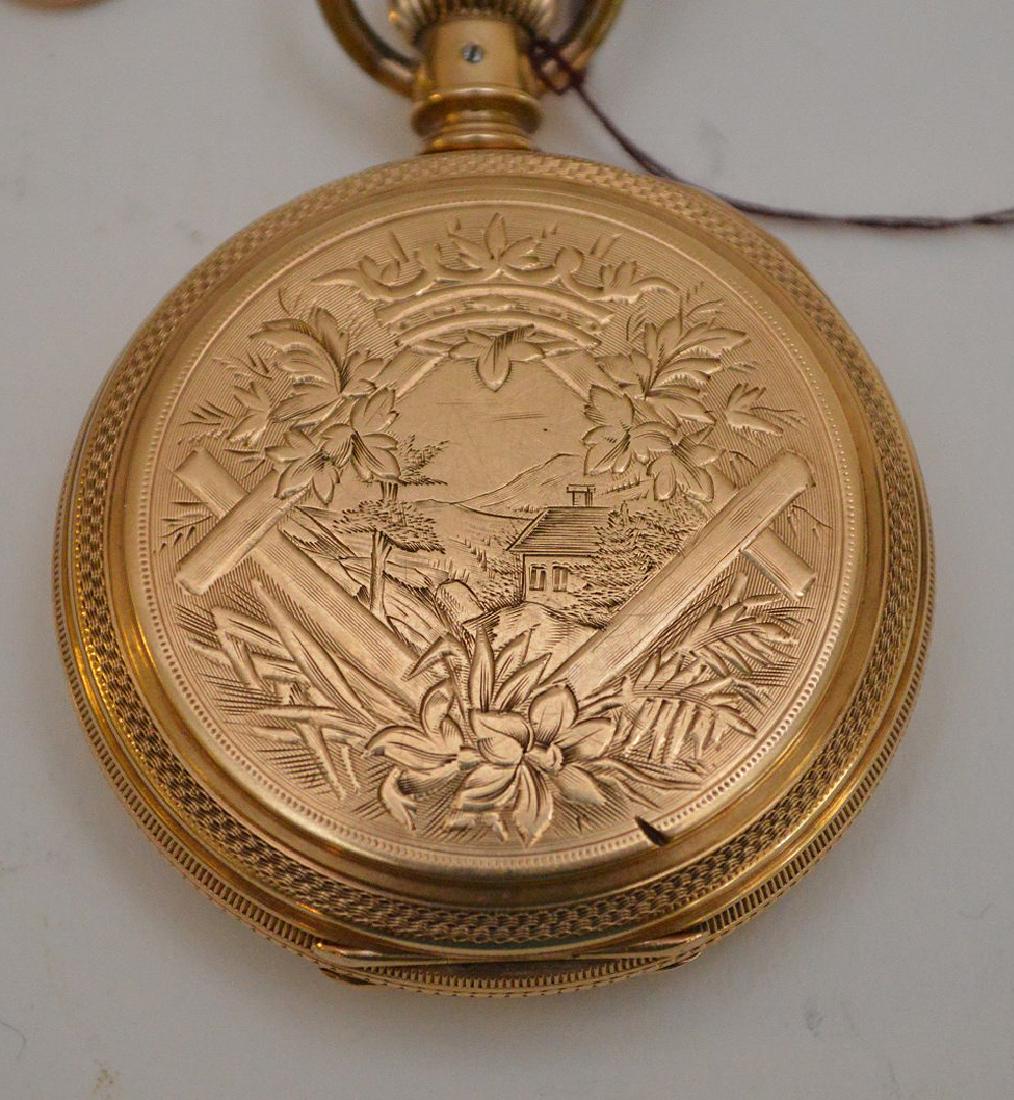14kt yellow gold antique railroad pocket watch, The (1 of 10)