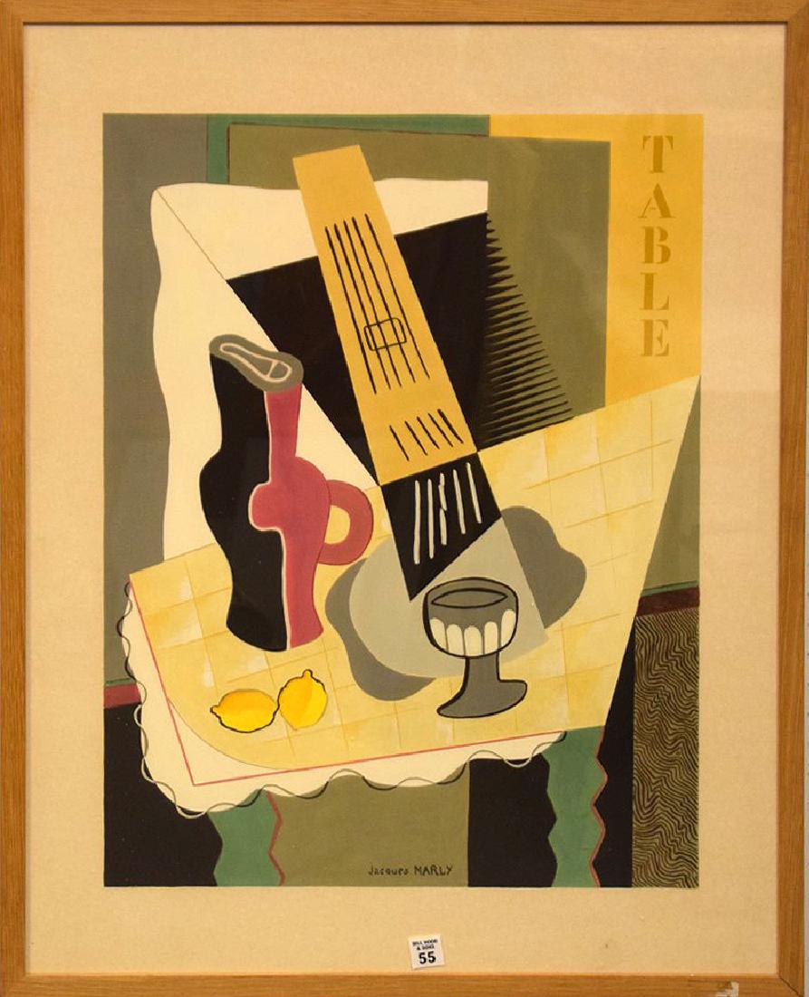 Marly Jacques (1900 - 1972) Gouache on paper, (1 of 4)