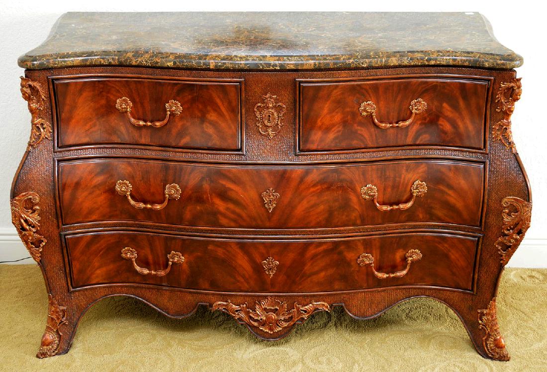 Pair Maitland Smith 4 drawer Bombay style chests with (1 of 11)