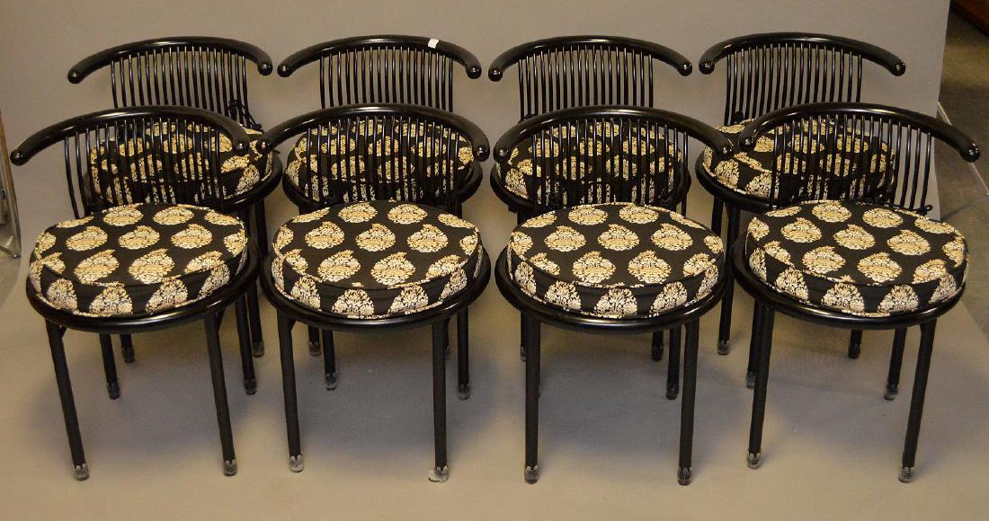 Set 8 black modern chairs, Lubke label, (floor to top (1 of 5)
