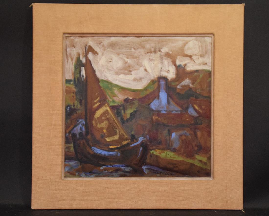 Adolf Holzel  (German 1853 - 1934) oil on board, 19 x (1 of 5)