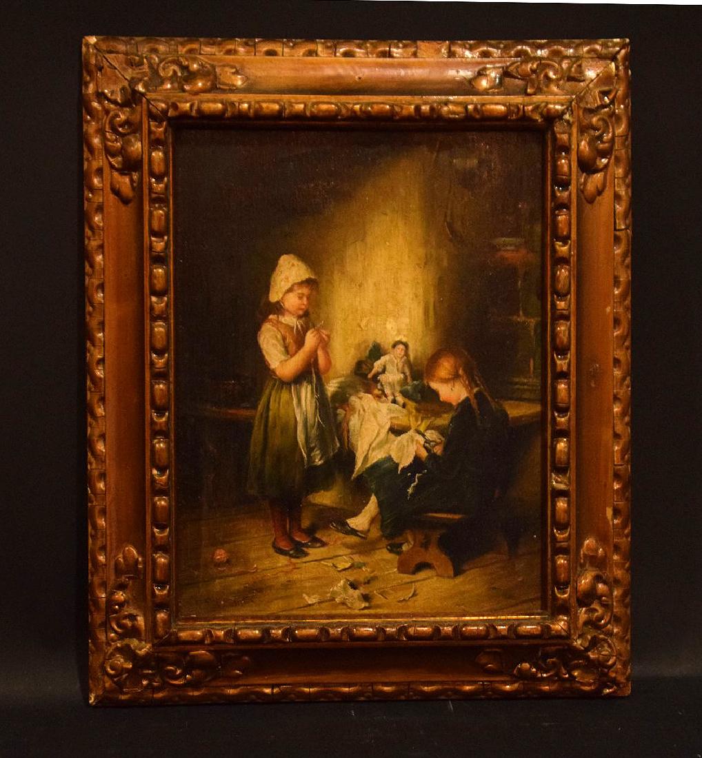 Heinrich Hirt (German 1841 - 1902) oil on panel, (1 of 6)