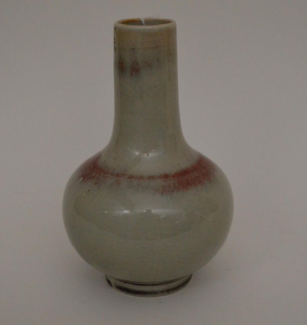 CHINESE PROCELAIN VASE. Crackle finish. Condition; good (1 of 5)