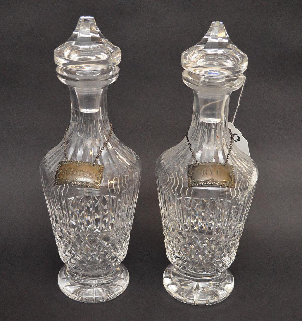 Pair of decanters with silver liquor labels (Scotch & (1 of 6)