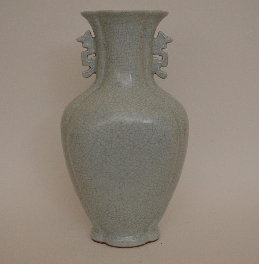 Chinese Qing ge-ware vase, 14.5" (Condition no visible (1 of 7)