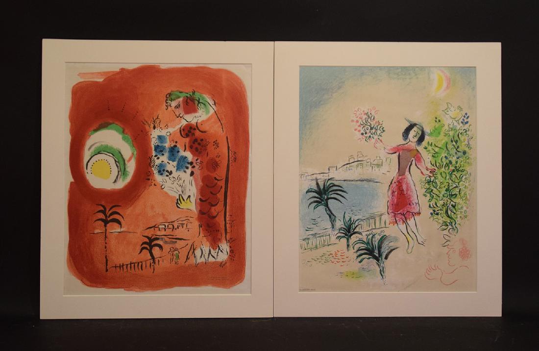 2 Marc Chagal Lithographs, La Baie des Angels & (1 of 5)