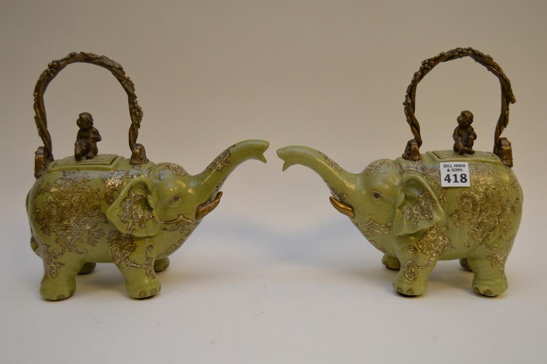 Pair decorative elephant teapots (1 of 6)