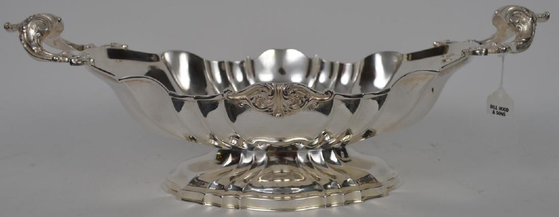 Large 800 Silver Center Bowl with scroll handles. (1 of 4)