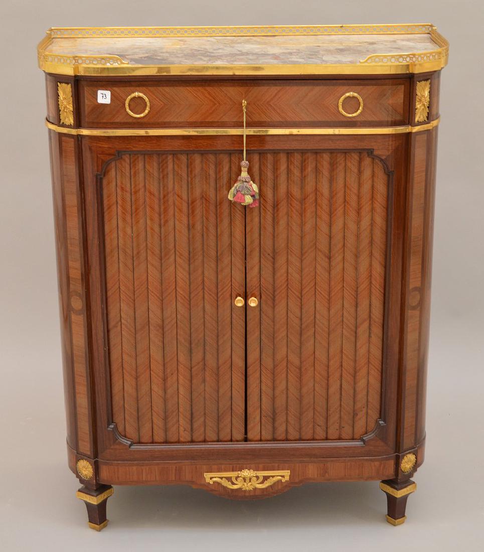 Antique Mercier Freres bronze mounted demi lune cabinet (1 of 5)