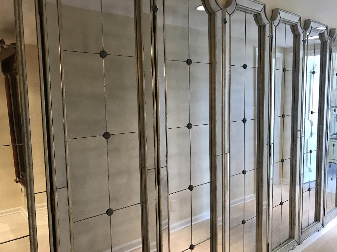 Mirrored framed mirror panels ready to combine as (1 of 6)