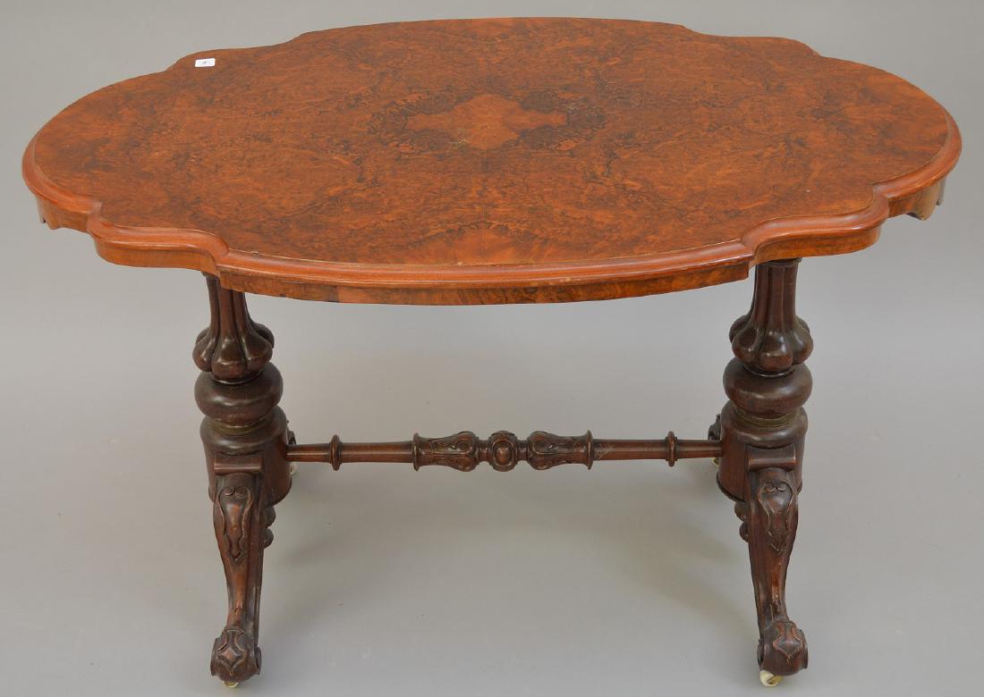 Antique Mahogany Turtle-top Table; 29"h x 44"w x 39 d (1 of 6)