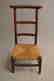 Antique prayer chair, wood frame with rush seat, 34"h x - 2