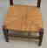 Antique prayer chair, wood frame with rush seat, 34"h x - 4