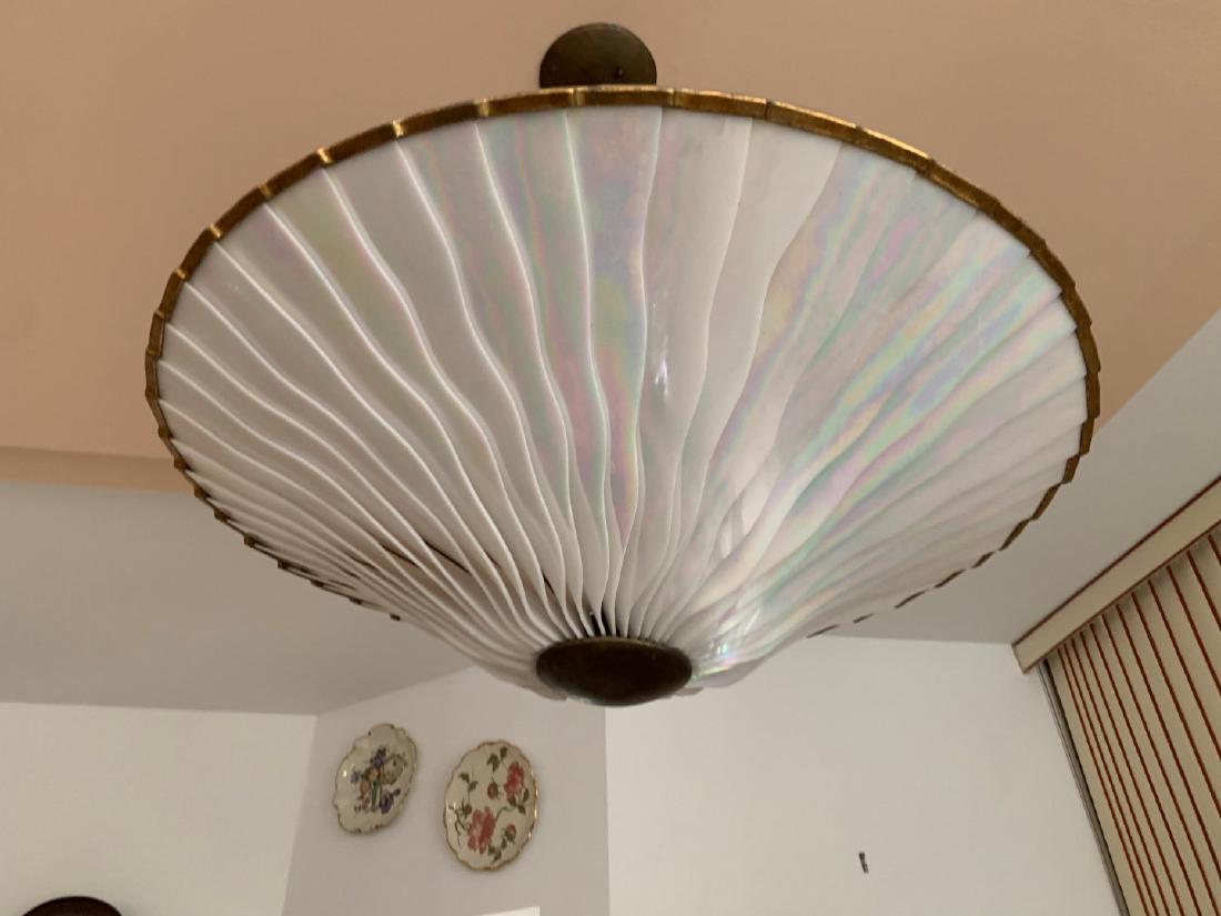 HILLIARD ARCATA GLASS AND METAL CHANDELIER, Hanging art (1 of 2)