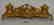Gilt bronze footed double inkwell, 3"h x 10 1/2"w - 3