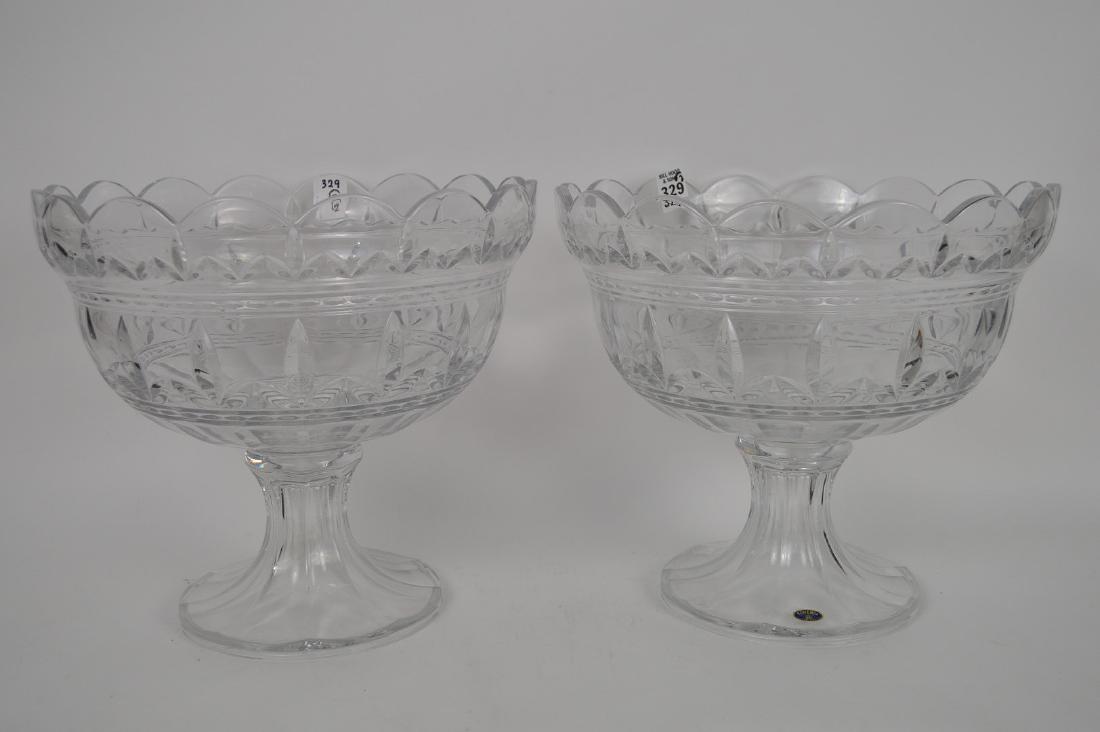 2 Pair of "Bohemia" lead crystal pedestal compotes & (1 of 8)