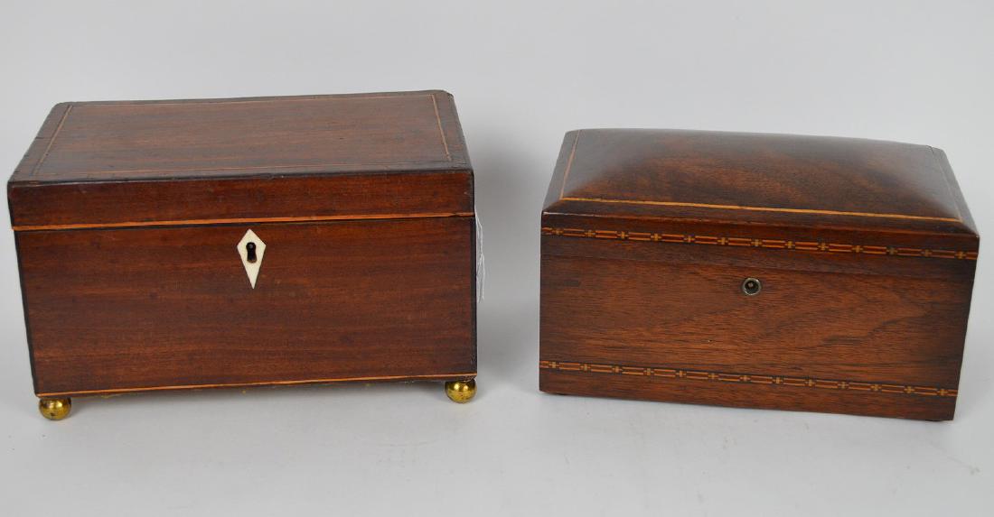Fine Regency Period Mahogany Antique Tea Caddy Hand (1 of 11)