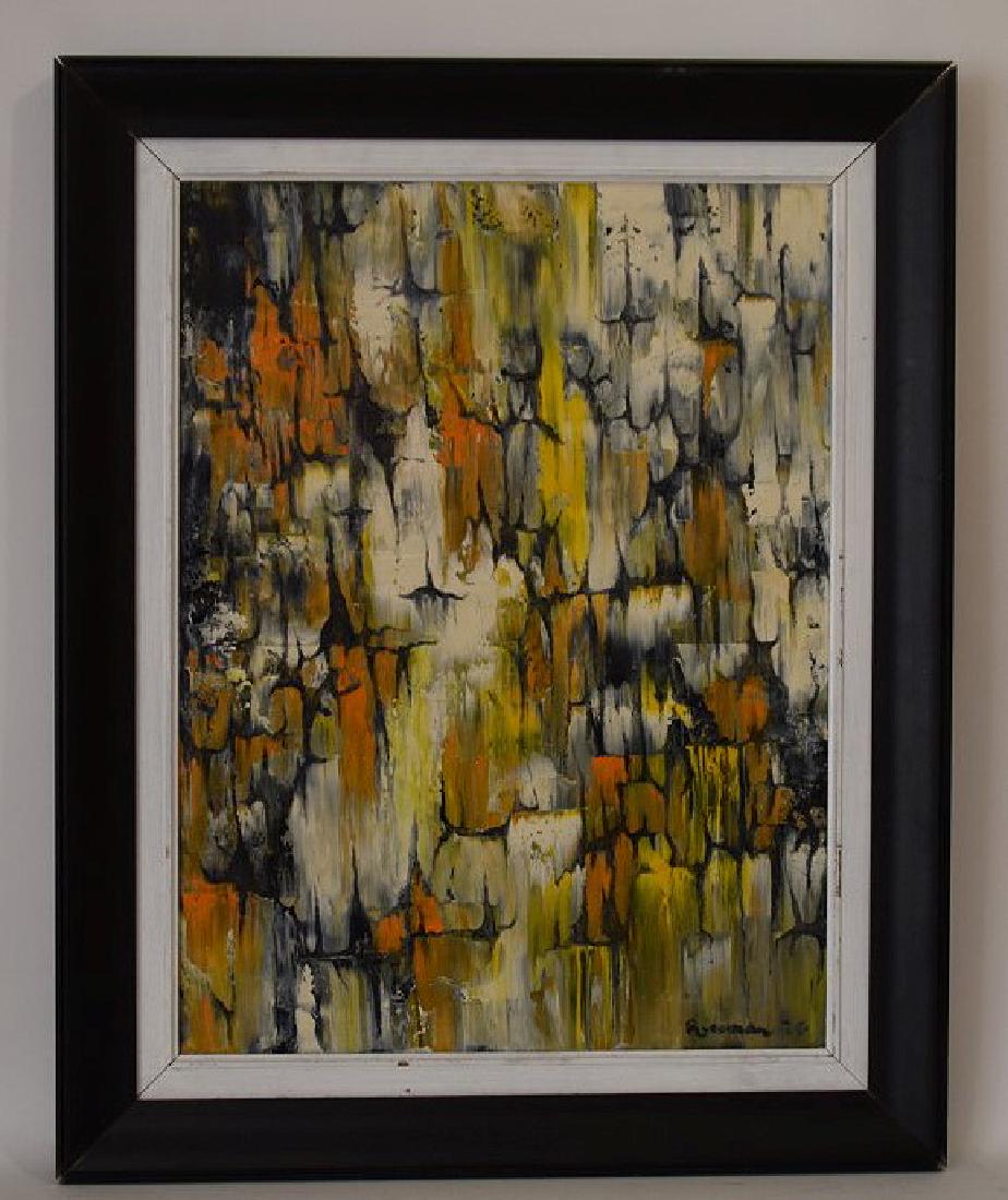 Marion Riseman (American, 1928-2010), "Abstract", oil (1 of 4)