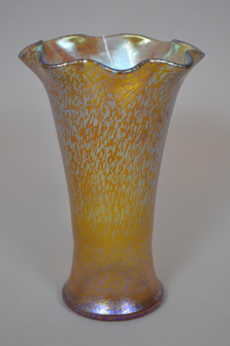 Czech art glass vase, 8 1/4"h: Czech art glass vase, 8 1/4"h