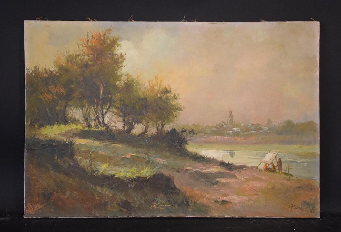 JD Castro (Philippines 1908 - 1994) Landscape oil on: JD Castro (Philippines 1908 - 1994) Landscape oil on canvas, signed lower right, 20 x 30 inches unframed