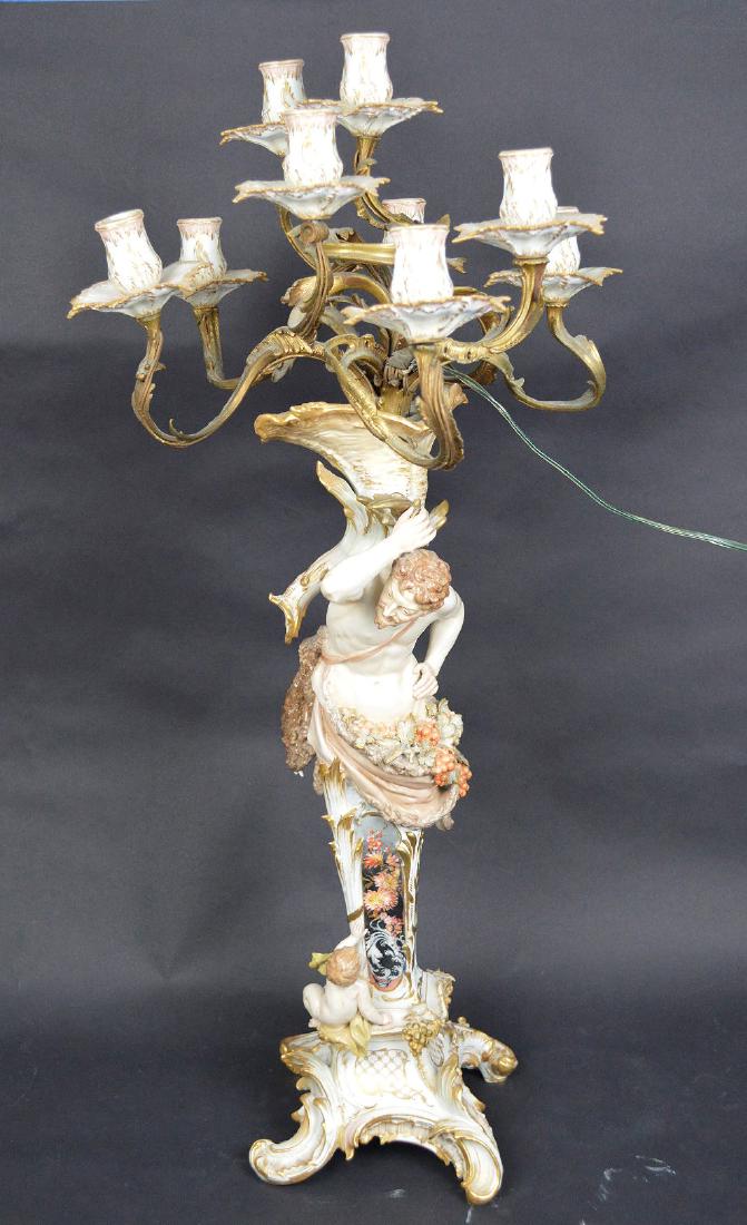 Large KPM Figural Porcelain & Bronze 8 Light (1 of 20)
