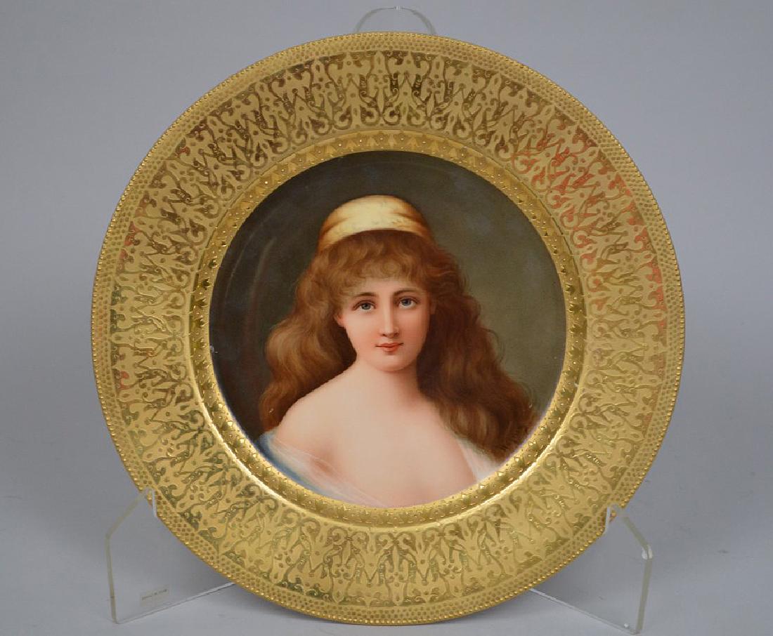 KPM signed Wagner Porcelain "Nadya" Portrait Plate. (1 of 9)