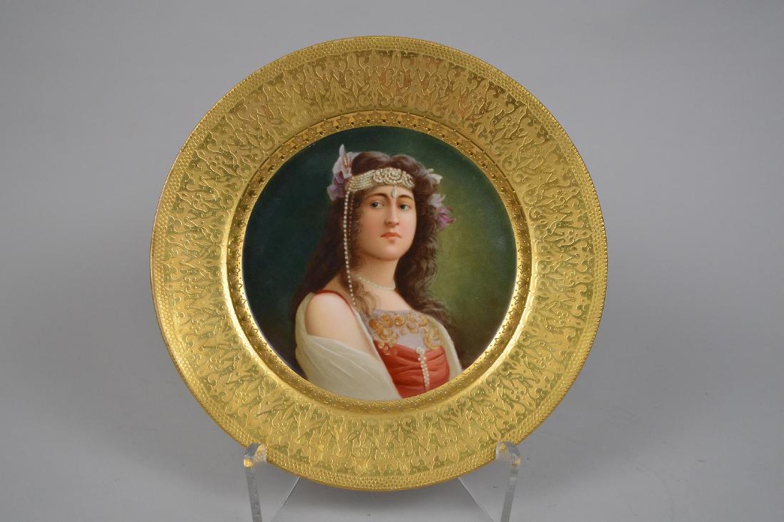 KPM Porcelain "Cleopatra" Portrait Plate. Condition:: KPM Porcelain "Cleopatra" Portrait Plate. Condition: no cracks or chips. Diameter: 10 1/4" Shipping: Our Gallery offers shipping for this item. To inquire call or text Maria at 561-351-2013 or email g