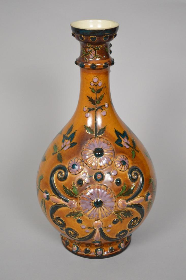 Zsolnay Porcelain Ewer. Condition: no cracks or chips.: Zsolnay Porcelain Ewer. Condition: no cracks or chips. Height 13 1/4Â” Shipping: Our Gallery offers shipping for this item. To inquire call or text Maria at 561-351-2013 or email gidgett63@gmail