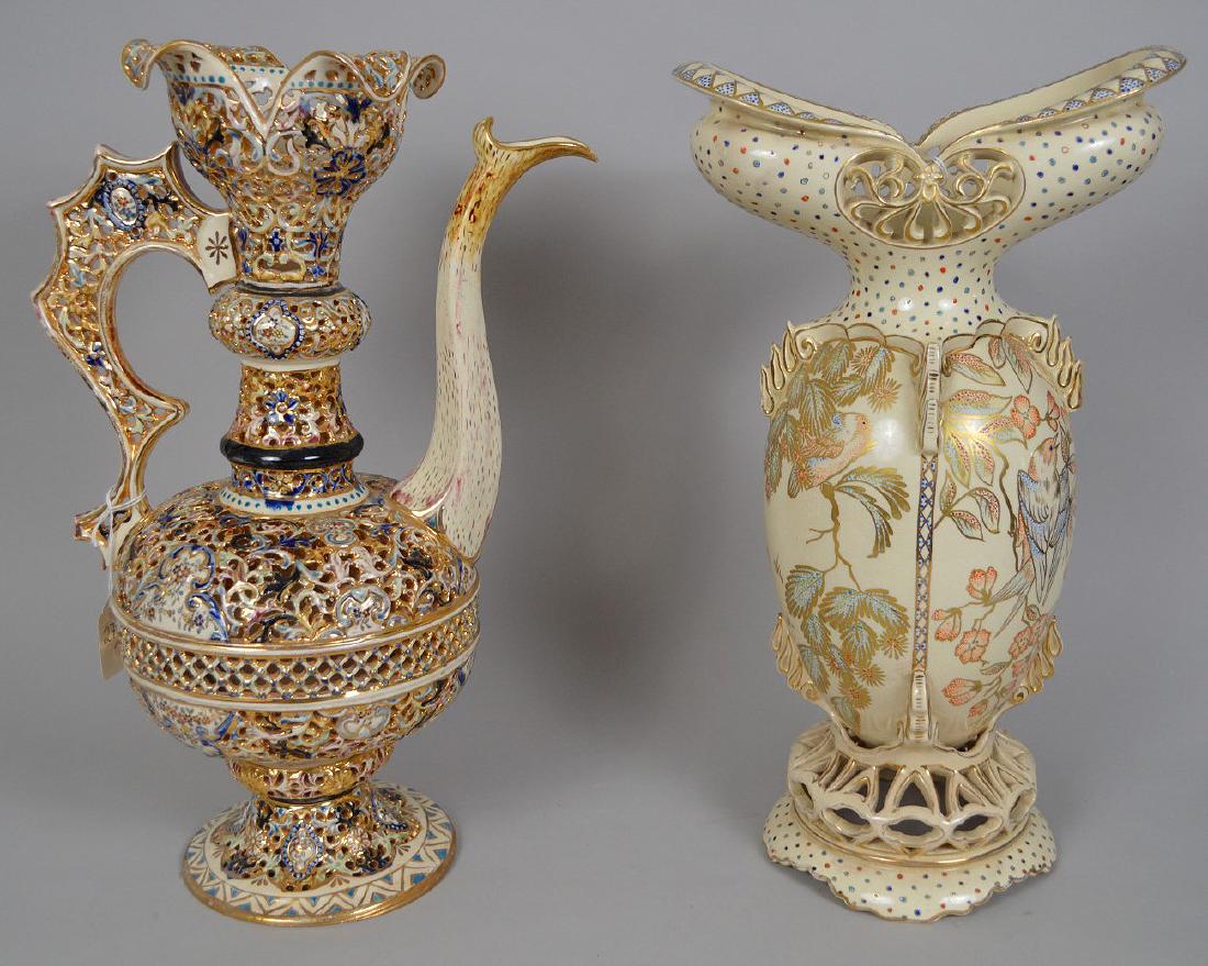 2 Pieces Fischer Budapest Porcelain. Reticulated (1 of 15)