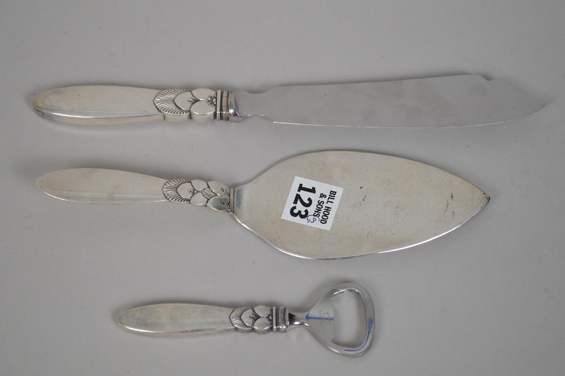 Georg Jensen sterling, 3 pieces, incl; Pie server, (1 of 6)