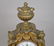 French Gilt Bronze Clock with porcelain face, Paris, 21 - 7
