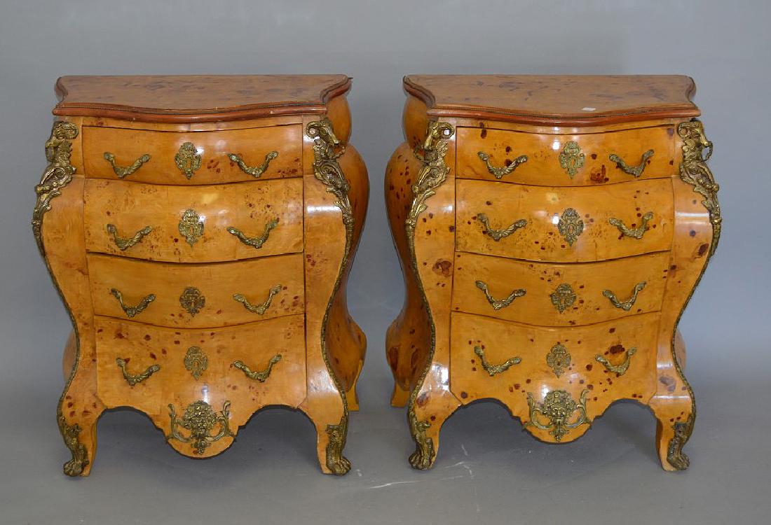Pair Italian Bombay chests with gilt metal hardware, (1 of 4)