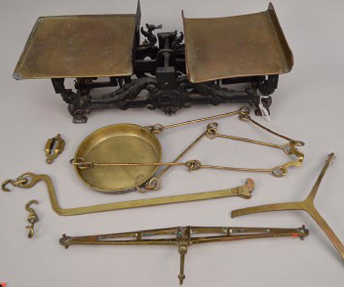 19th century brass & iron scale (1 of 7)