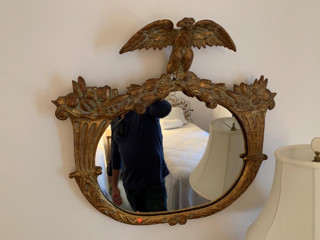 Gilded eagle mirror with Cornucopia on each side, 24"h (1 of 6)