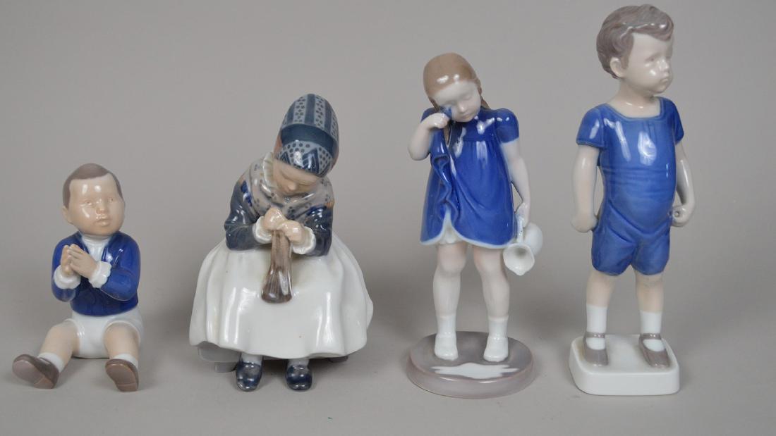 4 Denmark porcelain figures, 3 B & G and 1 Royal (1 of 9)