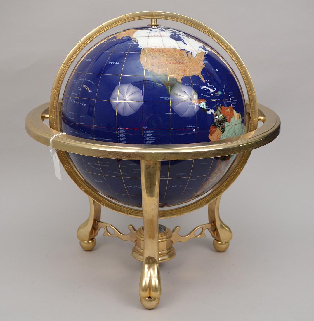 Lapis and hardstone globe, 18"h x 19"w (1 of 12)