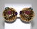 14k Yellow Gold Earrings, multi color semi precious