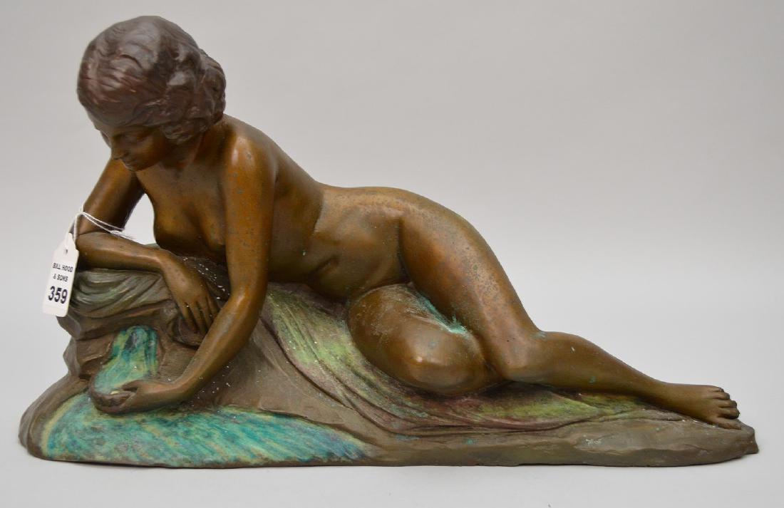 Bronze reclining female, 8 3/4"h x 15"L This item is: Bronze reclining female, 8 3/4"h x 15"L This item is available for in house shipping contact Maria 561-351-2013 or email gidgett63@gmail.com