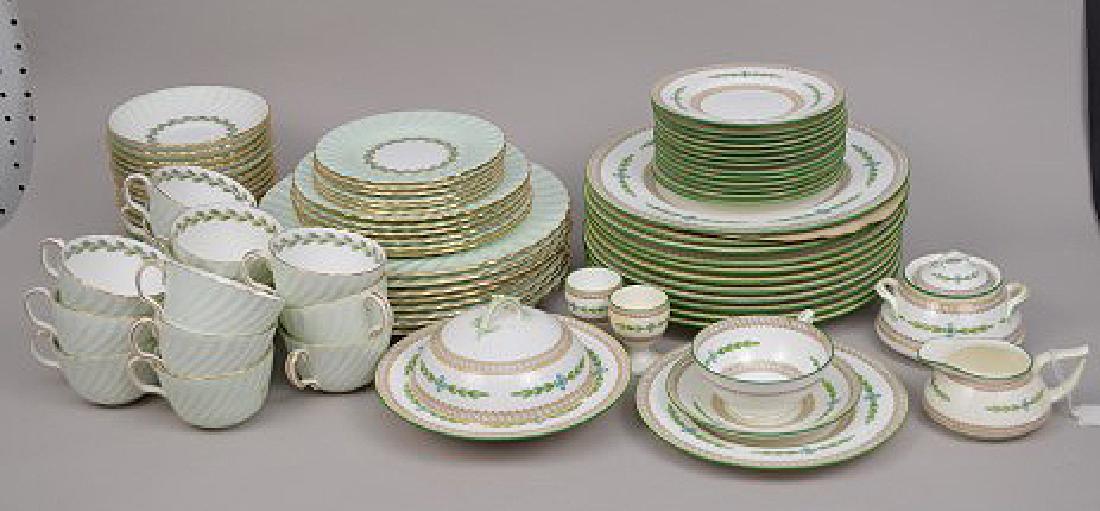 2 Minton partial china service sets, approx. 32 pieces: 2 Minton partial china service sets, approx. 32 pieces Kent, 49 pieces Cheviet (some chips and repairs)