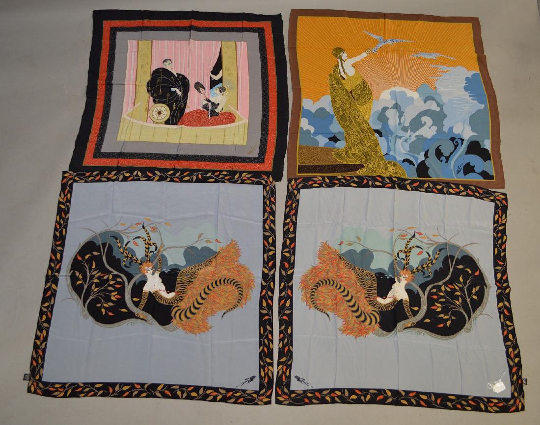 4 Erte Silk Scarf In great condition 34" x 34". This: 4 Erte Silk Scarf In great condition 34" x 34". This item is available for in house shipping contact Maria 561-351-2013 or email gidgett63@gmail.com