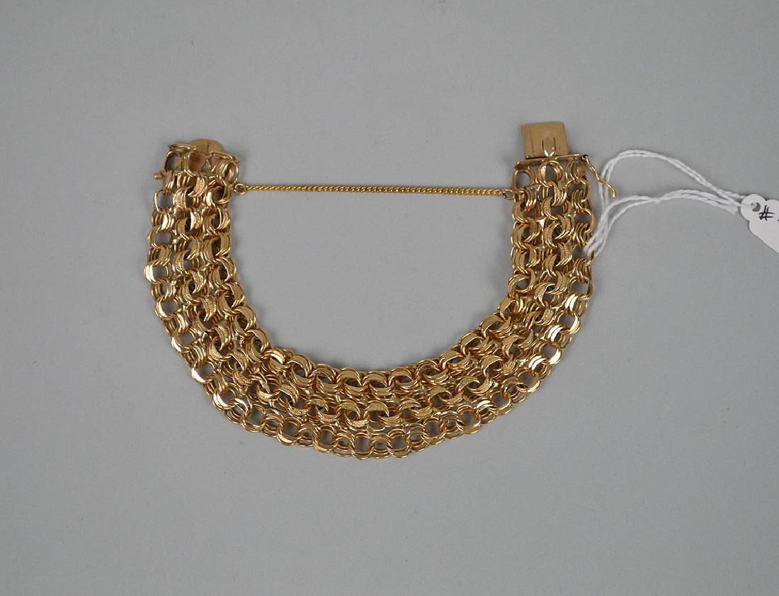 14kt yellow gold link bracelet, 33 grams (1 of 5)