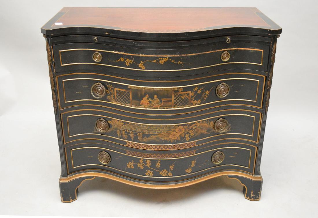 4 drawer serpentine chest, Union National, Jamestown (1 of 7)