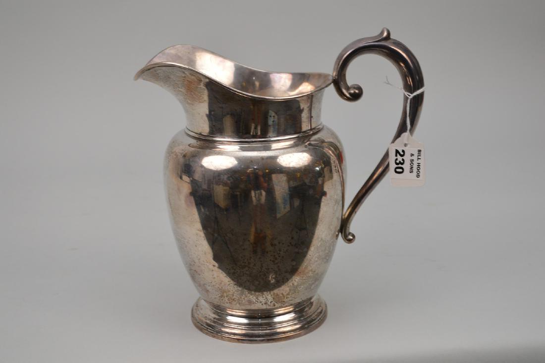 Sterling silver water pitcher, Peru, 23 ozt, 9 1/2"h (1 of 5)