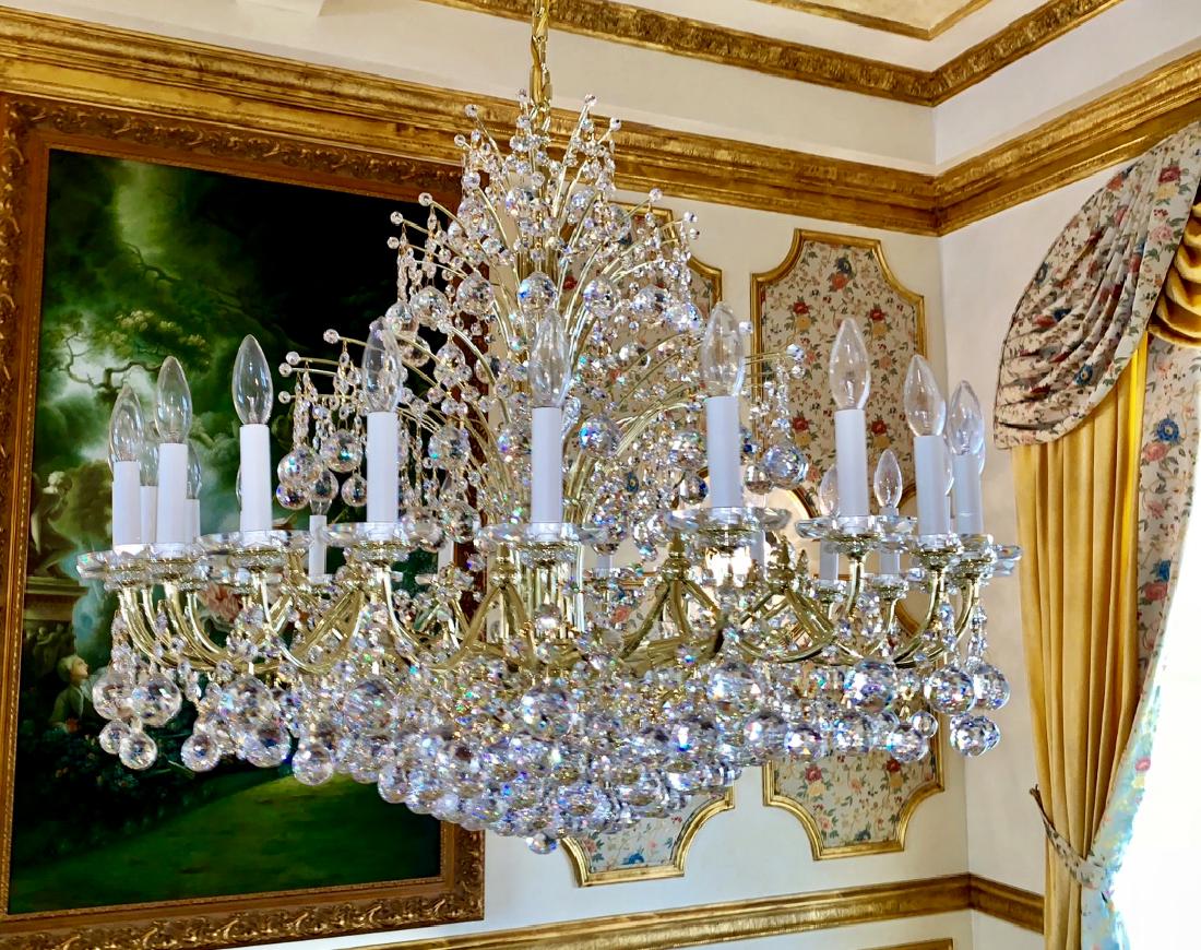 Lg. Swarovski crystal Chandelier, 36" x 36" (1 of 3)